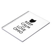 Anpassbare BEHALTEN CALM und LIEBE OHIO Notizblock (Linke Seite)