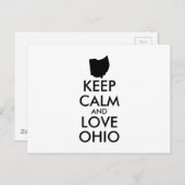 Anpassbare BEHALTEN CALM und LIEBE OHIO Postkarte (Vorne/Hinten)