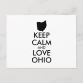 Anpassbare BEHALTEN CALM und LIEBE OHIO Postkarte (Vorderseite)