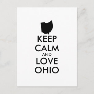 Anpassbare BEHALTEN CALM und LIEBE OHIO Postkarte