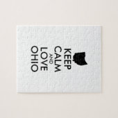 Anpassbare BEHALTEN CALM und LIEBE OHIO Puzzle (Horizontal)
