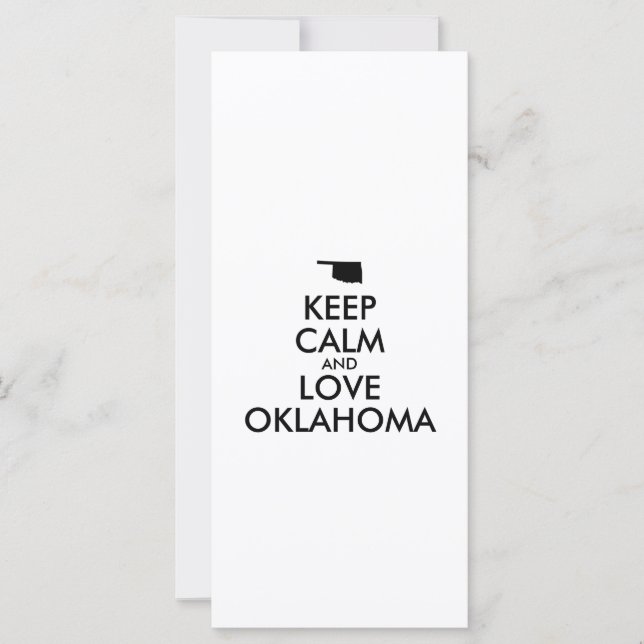 Anpassbare BEHALTEN CALM und LIEBE OKLAHOMA (Vorderseite)