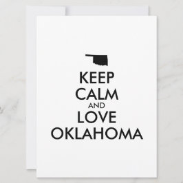 Anpassbare BEHALTEN CALM und LIEBE OKLAHOMA
