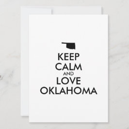Anpassbare BEHALTEN CALM und LIEBE OKLAHOMA