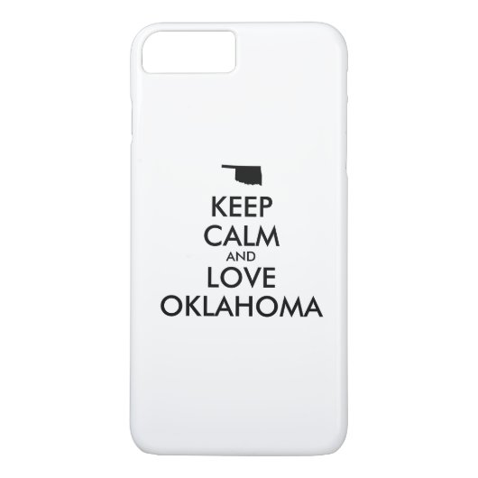 Anpassbare BEHALTEN CALM und LIEBE OKLAHOMA Case-Mate iPhone Hülle (Rückseite)