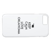 Anpassbare BEHALTEN CALM und LIEBE OKLAHOMA Case-Mate iPhone Hülle (Rückseite (Horizontal))