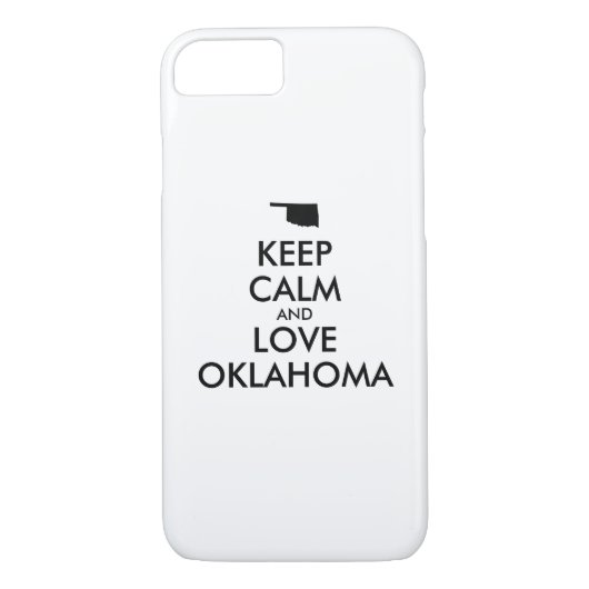 Anpassbare BEHALTEN CALM und LIEBE OKLAHOMA Case-Mate iPhone Hülle (Rückseite)