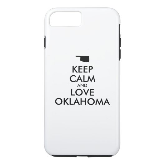 Anpassbare BEHALTEN CALM und LIEBE OKLAHOMA Case-Mate iPhone Hülle (Rückseite)