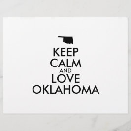 Anpassbare BEHALTEN CALM und LIEBE OKLAHOMA Flyer