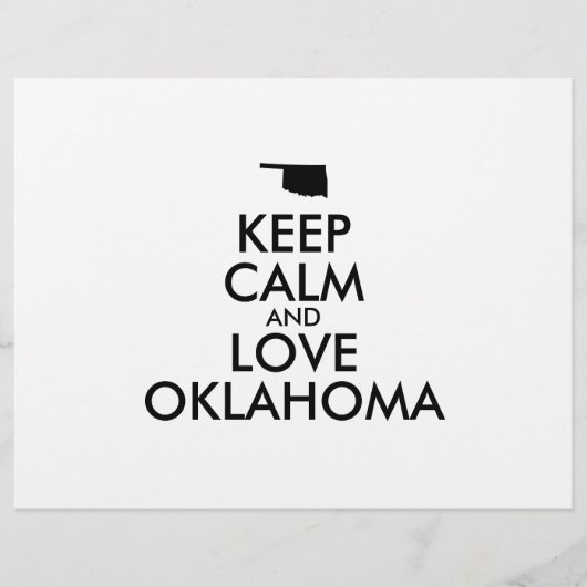 Anpassbare BEHALTEN CALM und LIEBE OKLAHOMA Flyer (Vorne)