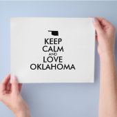 Anpassbare BEHALTEN CALM und LIEBE OKLAHOMA Flyer (Hand)