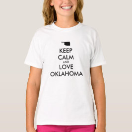Anpassbare BEHALTEN CALM und LIEBE OKLAHOMA T-Shirt