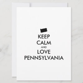 Anpassbare BEHALTEN CALM und LIEBE PENNSYLVANIA