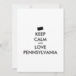 Anpassbare BEHALTEN CALM und LIEBE PENNSYLVANIA