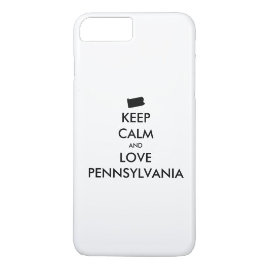 Anpassbare BEHALTEN CALM und LIEBE PENNSYLVANIA Case-Mate iPhone Hülle (Rückseite)