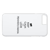Anpassbare BEHALTEN CALM und LIEBE PENNSYLVANIA Case-Mate iPhone Hülle (Rückseite (Horizontal))
