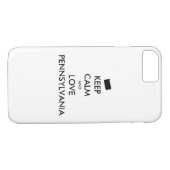 Anpassbare BEHALTEN CALM und LIEBE PENNSYLVANIA Case-Mate iPhone Hülle (Rückseite (Horizontal))