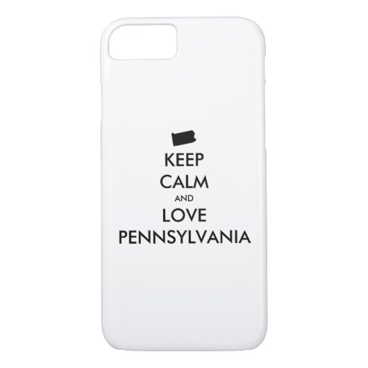 Anpassbare BEHALTEN CALM und LIEBE PENNSYLVANIA Case-Mate iPhone Hülle (Rückseite)