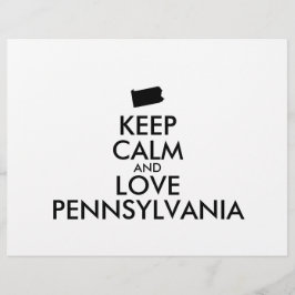 Anpassbare BEHALTEN CALM und LIEBE PENNSYLVANIA Flyer