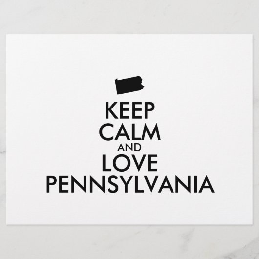 Anpassbare BEHALTEN CALM und LIEBE PENNSYLVANIA Flyer (Vorne)
