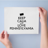 Anpassbare BEHALTEN CALM und LIEBE PENNSYLVANIA Flyer (Hand)