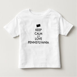 Anpassbare BEHALTEN CALM und LIEBE PENNSYLVANIA Kleinkind T-shirt