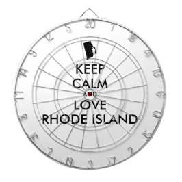 Anpassbare BEHALTEN CALM und LIEBE RHODE ISLAND Dartscheibe