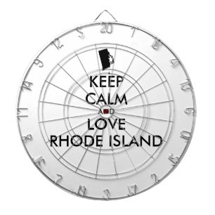 Anpassbare BEHALTEN CALM und LIEBE RHODE ISLAND Dartscheibe