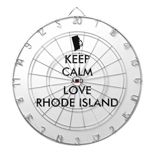 Anpassbare BEHALTEN CALM und LIEBE RHODE ISLAND Dartscheibe (vorne)