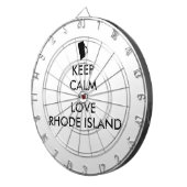 Anpassbare BEHALTEN CALM und LIEBE RHODE ISLAND Dartscheibe (Vorderseite rechts)