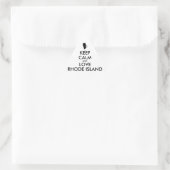 Anpassbare BEHALTEN CALM und LIEBE RHODE ISLAND Dreieckiger Aufkleber (Tasche)