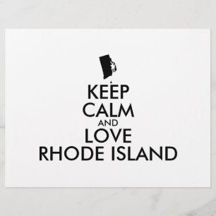 Anpassbare BEHALTEN CALM und LIEBE RHODE ISLAND Flyer