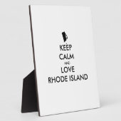 Anpassbare BEHALTEN CALM und LIEBE RHODE ISLAND Fotoplatte (Seite)