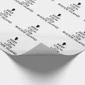 Anpassbare BEHALTEN CALM und LIEBE RHODE ISLAND Geschenkpapier (Ecke)