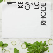 Anpassbare BEHALTEN CALM und LIEBE RHODE ISLAND Handtuch (Gefaltet)