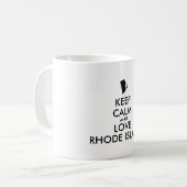 Anpassbare BEHALTEN CALM und LIEBE RHODE ISLAND Kaffeetasse (Vorderseite Links)