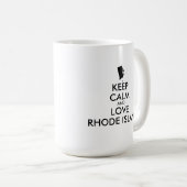 Anpassbare BEHALTEN CALM und LIEBE RHODE ISLAND Kaffeetasse (VorderseiteRechts)