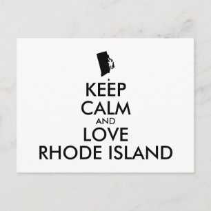 Anpassbare BEHALTEN CALM und LIEBE RHODE ISLAND Postkarte