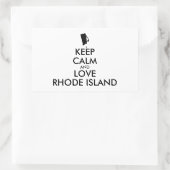 Anpassbare BEHALTEN CALM und LIEBE RHODE ISLAND Rechteckiger Aufkleber (Tasche)