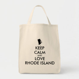 Anpassbare BEHALTEN CALM und LIEBE RHODE ISLAND Tragetasche