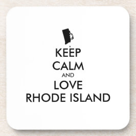 Anpassbare BEHALTEN CALM und LIEBE RHODE ISLAND Untersetzer