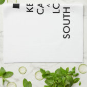 Anpassbare BEHALTEN CALM und LIEBE SÜDDAKOTA Geschirrtuch (Gefaltet)