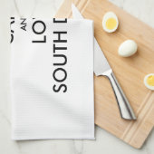 Anpassbare BEHALTEN CALM und LIEBE SÜDDAKOTA Geschirrtuch (Viertel Falte)