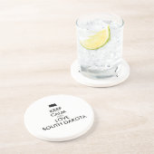 Anpassbare BEHALTEN CALM und LIEBE SÜDDAKOTA Getränkeuntersetzer (Seite)