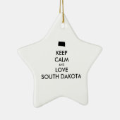 Anpassbare BEHALTEN CALM und LIEBE SÜDDAKOTA Keramik Ornament (Rechts)