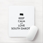 Anpassbare BEHALTEN CALM und LIEBE SÜDDAKOTA Mousepad (Mit Mouse)