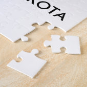 Anpassbare BEHALTEN CALM und LIEBE SÜDDAKOTA Puzzle (Seite)