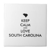 Anpassbare BEHALTEN CALM und LIEBE SÜDKAROLINA Fliese (Vorderseite)