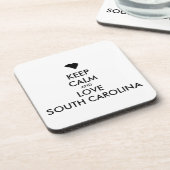 Anpassbare BEHALTEN CALM und LIEBE SÜDKAROLINA Getränkeuntersetzer (Linke Seite)