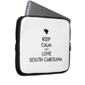 Anpassbare BEHALTEN CALM und LIEBE SÜDKAROLINA Laptopschutzhülle (Vorne Rechts)